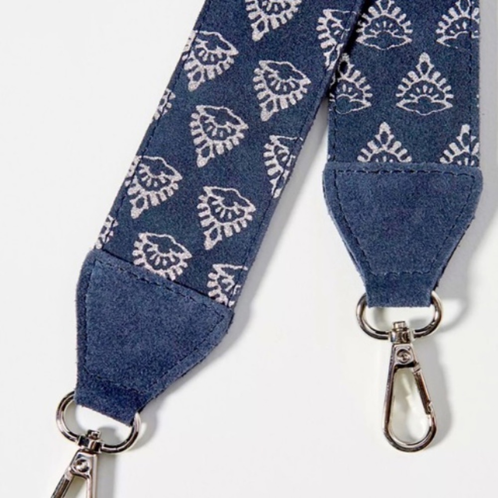 Anthropologie Blue and White Patterned Strap